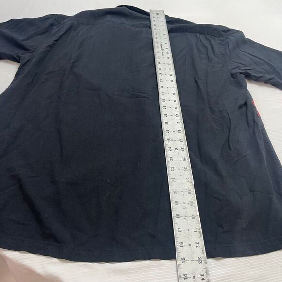 Dragonfly VTG Shirt Men’s Black Dragon Floral Button Up Camp Hawaiian Size XL - Picture 5 of 6